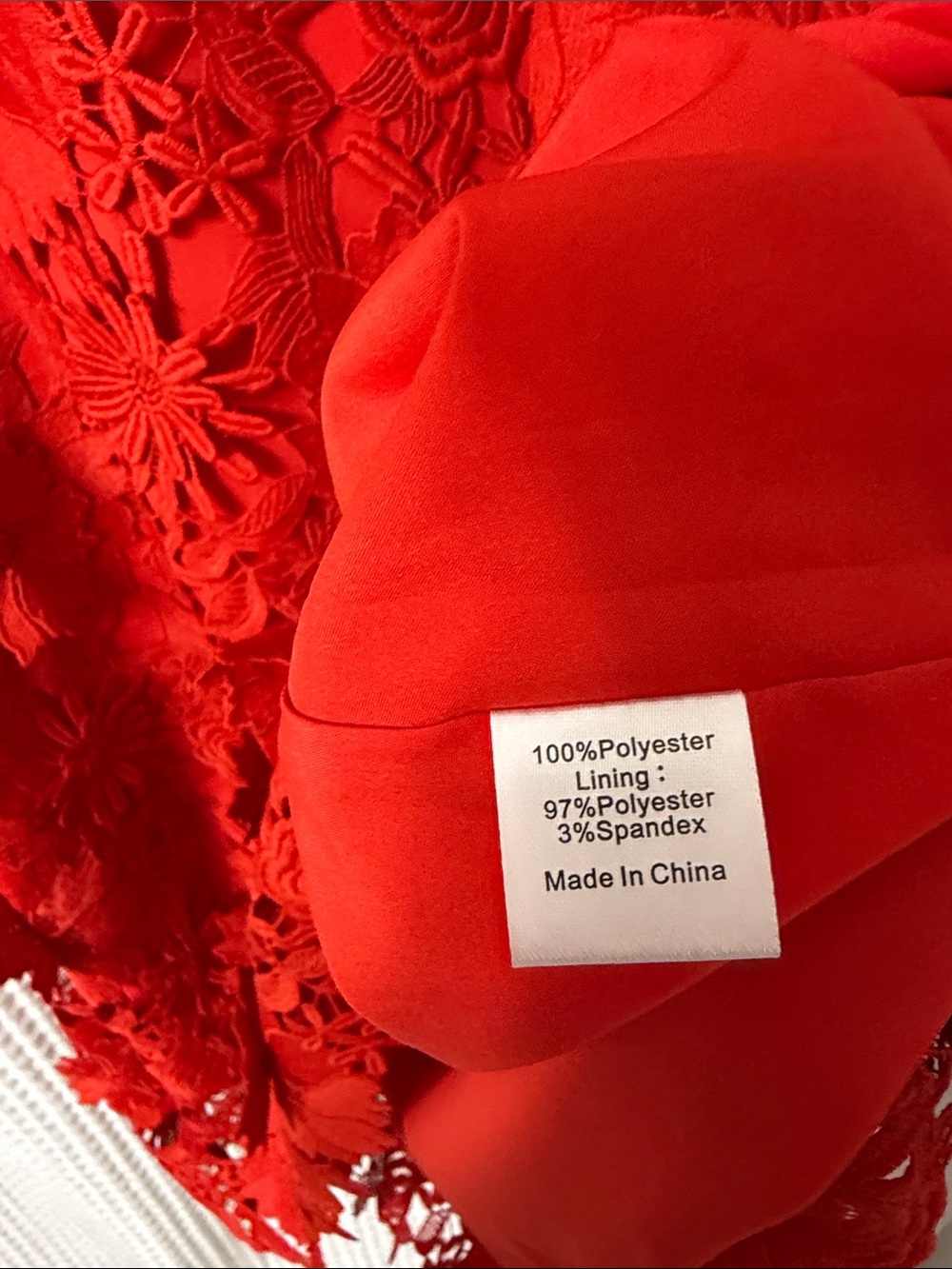 Tuckernuck Red Guipure Lace Blythe Dress Size Large - Picture 9 of 13